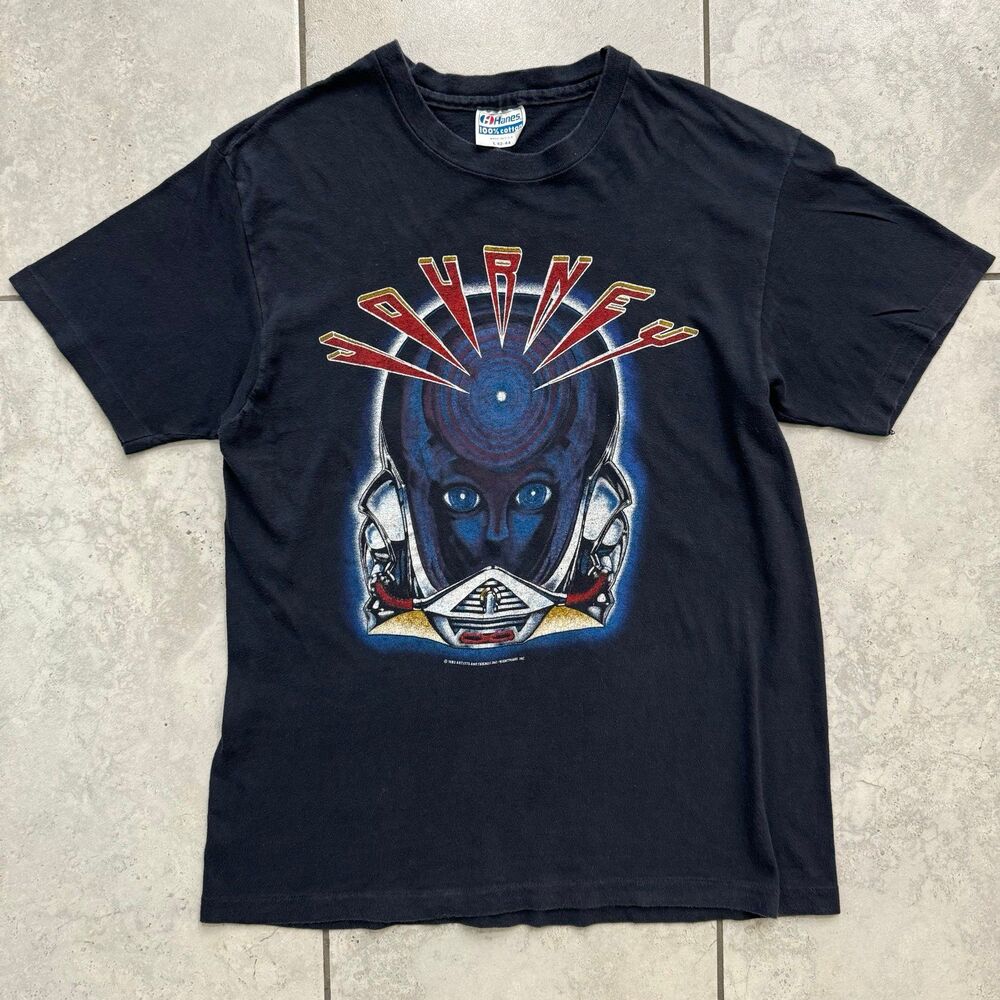 Vintage Journey Frontiers World Tour 1983 Official Concert Shirt L Single Stitch